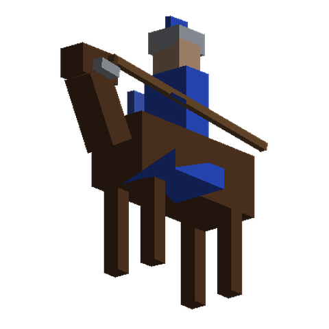 Cavalry, blue army